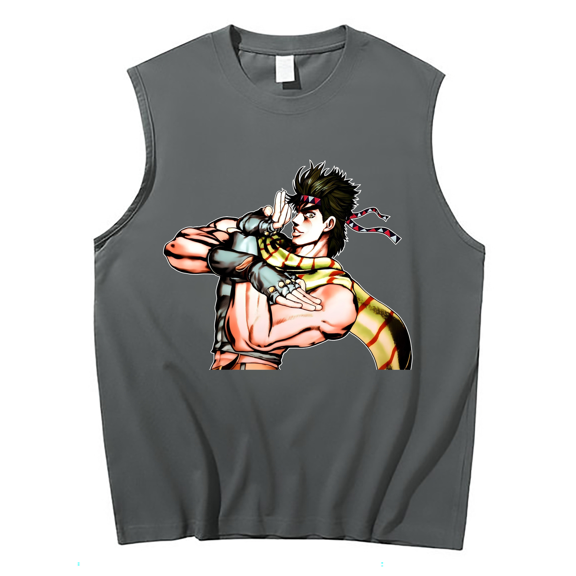 （画像用） ジョジョの奇妙な冒険 ジョセフ?ジョースター JoJo's Bizarre Adventure Joseph Joestar コットン100％タンクトップ（フロントプリント）